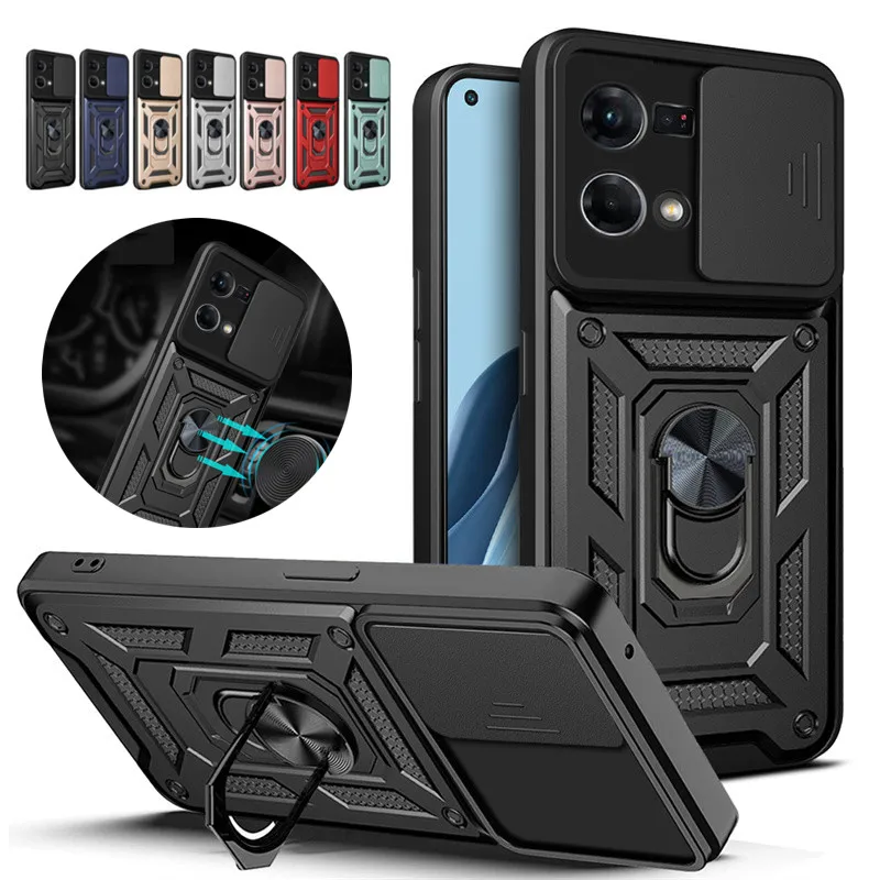 For OPPO Reno 7 4G Case Slide Camera Armor Phone Case For OPPO Reno 7 Reno7 CPH2363 6.43