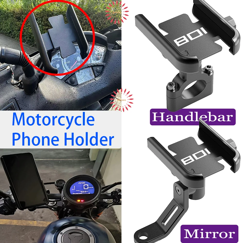 

For Husqvarna Vitpilen 801 Motorcycle Handlebar Mobile Phone Holder GPS Stand Bracket Accessories Mirror High Quality