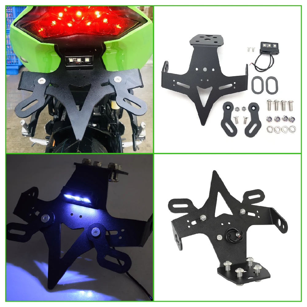 

For Kawasaki ZX25R ZX4R ABS Ninja ZX-25R ZX-4RR 2020-2025 Motorcycle License Plate Holder Tail Tidy Fender Replacement Bracket