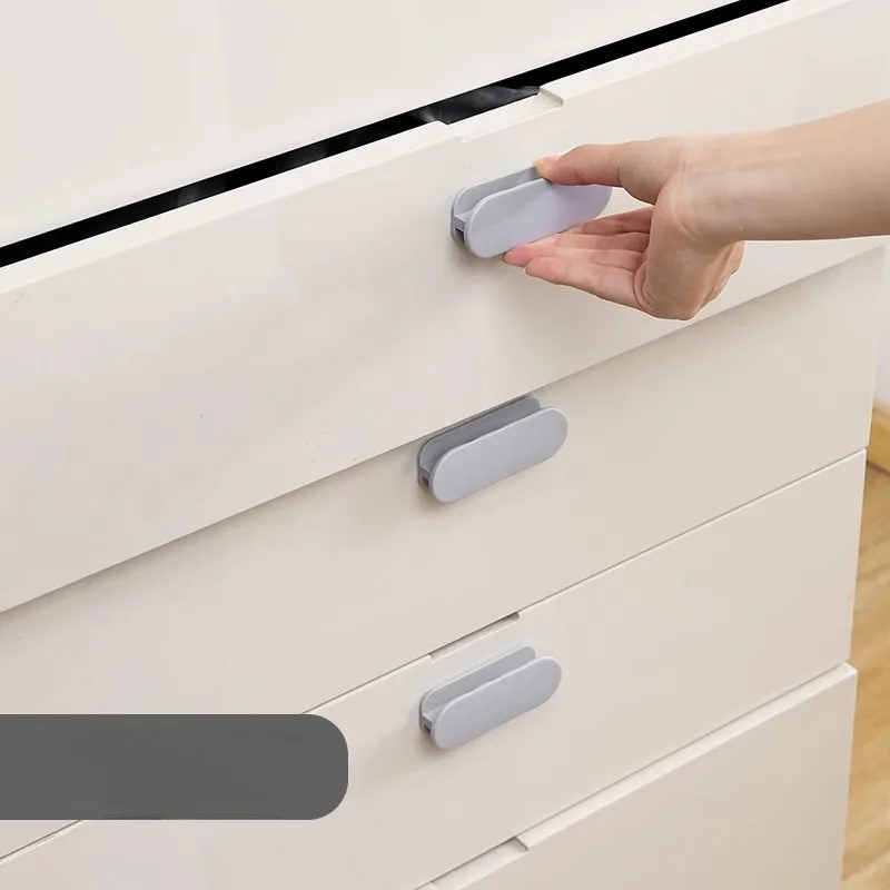 2PCS No Drill Adhesive Handles, Multipurpose Helper Pulls for Glass Cabinet Doors, Windows & Sliding Doors, Easy Installation