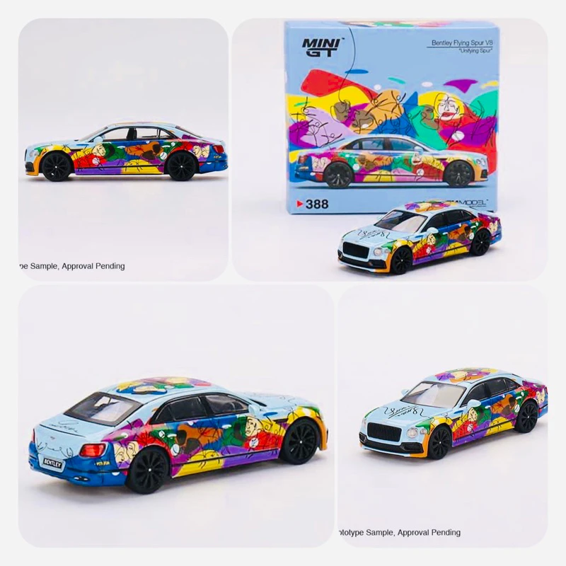 TSM MODEL MINIGT #388 1:64 Flying spur V8  Graffiti Art Limited edition Collection die cast alloy car model decoration gift