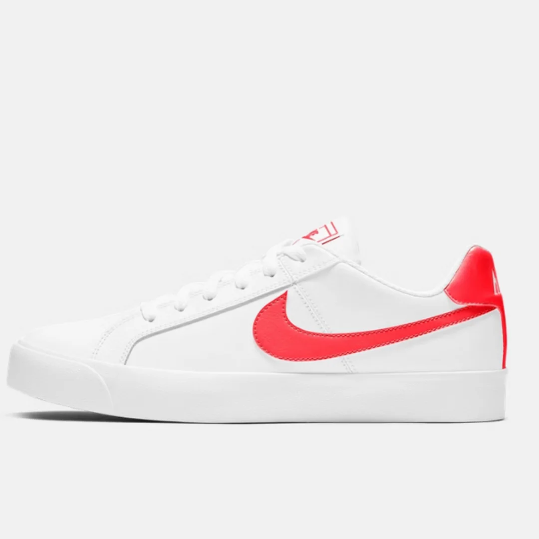 

Nike New Durable, Lightweight, Comfortable Outdoor Women's Skate Shoes Court Royale, Durable Thick-Soled Everyday Low-Top Flat Shoes, Red and White Color Scheme, Commuting Casual Sneakers, Women's Recommended Model Ao2810-113