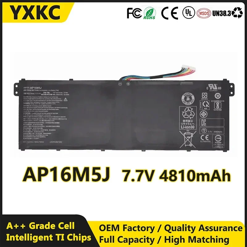 YXKC AP16M5J OEM Notebook batería del ordenador portátil para ACER Aspire 3 A314-31 A315-21 AP16M5J 7,7 V 4800MAH 37WH AP16M5J baterías