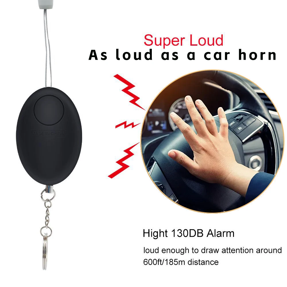 Allarme di autodifesa a forma di uovo 120dB Portachiavi economico con urlo forte per ragazze Donne Sicurezza personale Avviso di protezione di emergenza