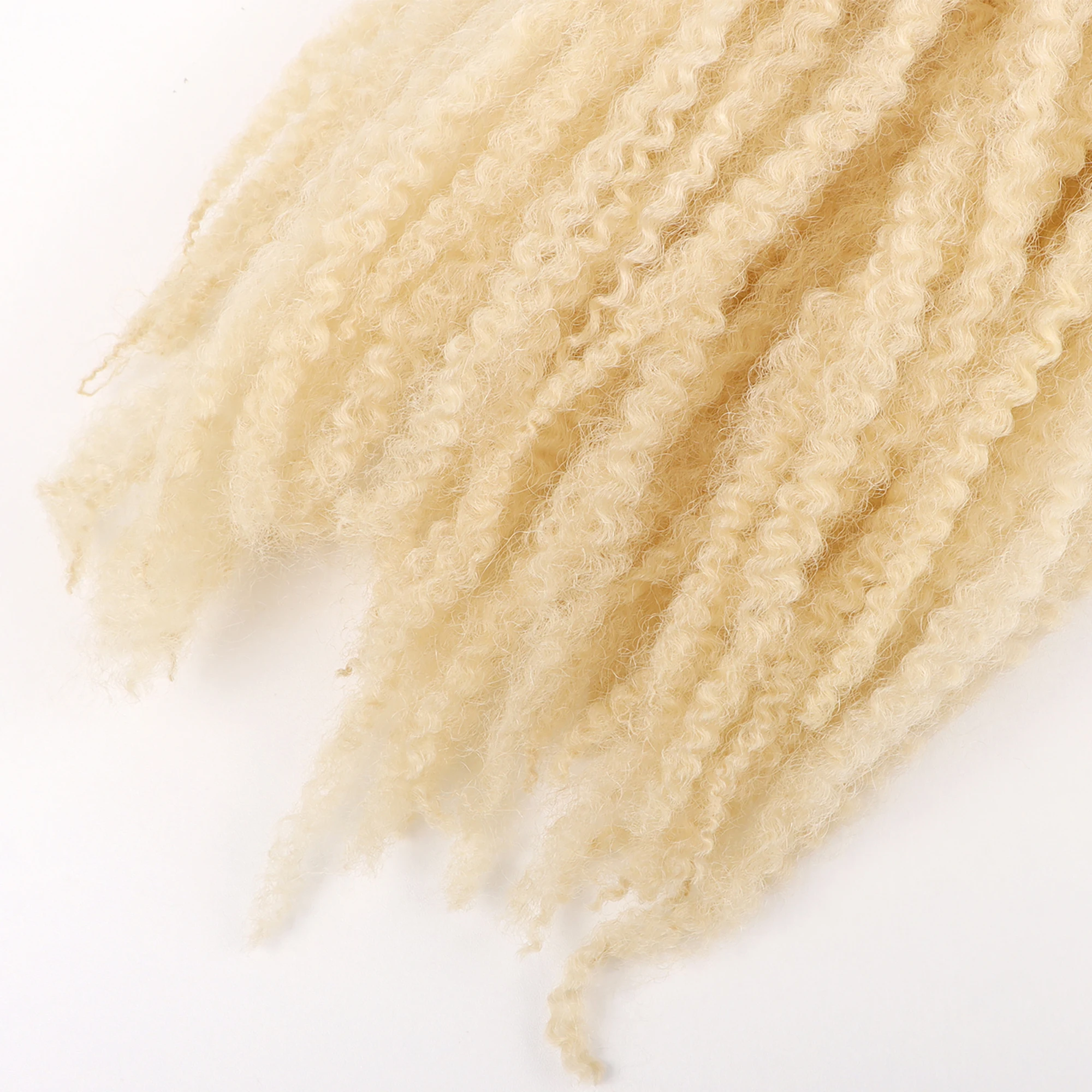 Marley Hair 18 Inch Afro Twist Marley Braiding Hair for Faux Locs Crochet Hair 3 Packs 300g Syntetyczne Przedłużanie Włosów Blond 613