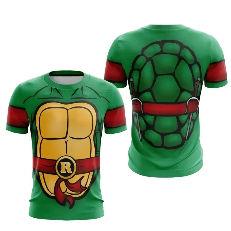 3D Short Sleeve Ninja Turtles Four Brothers Double Sided Pattern Special 3D Printed T-shirt Bandai Series Children Adult Role