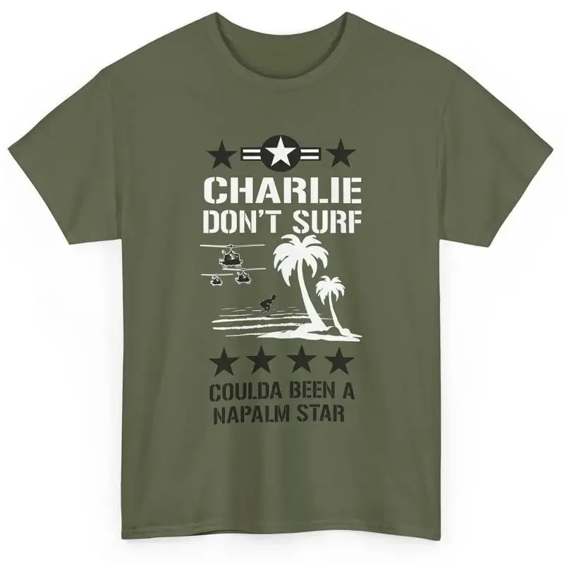 The Clash Inspired T Shirt Charlie Don Äôt Surf Green Size S 5Xl