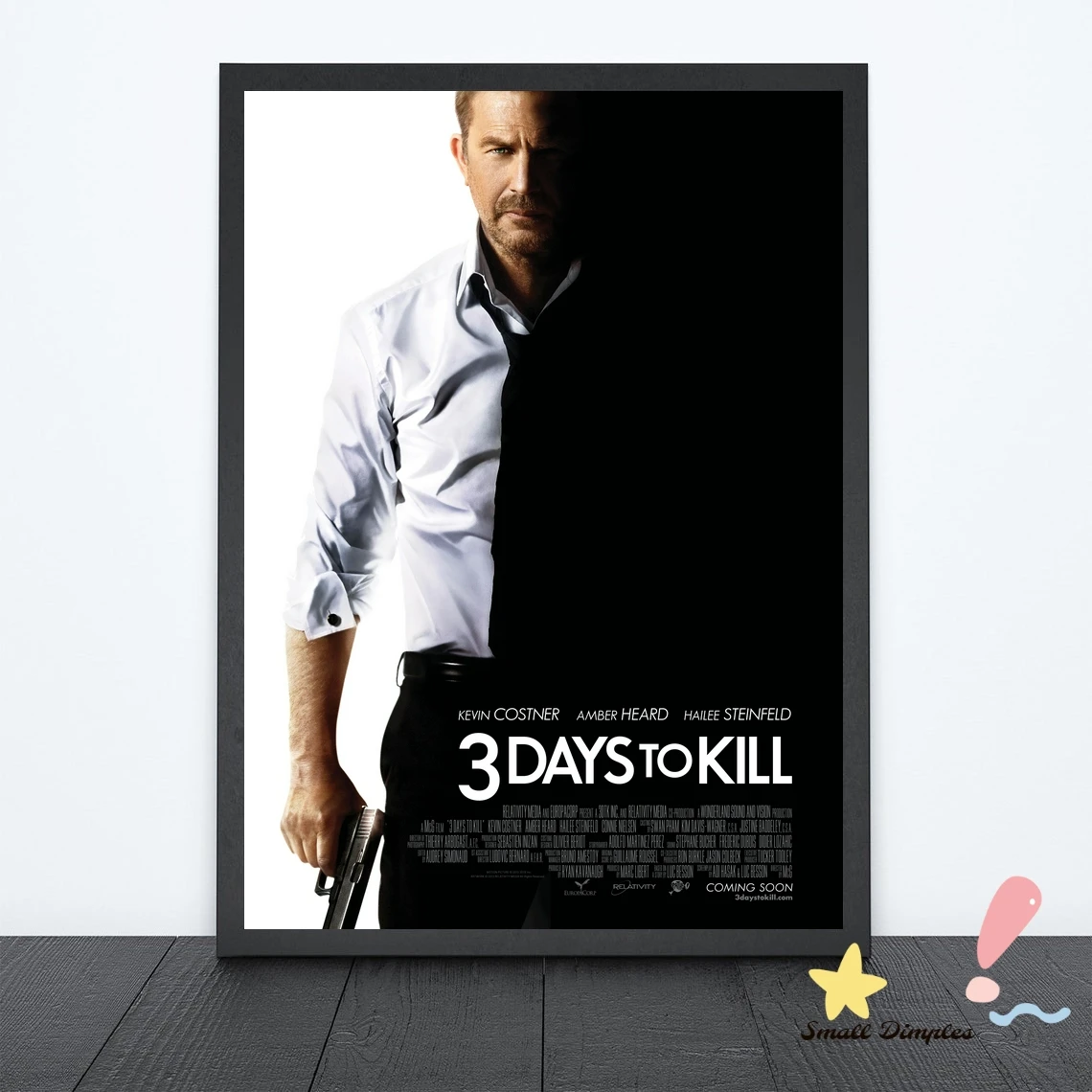 

3 Days To Kill Movie Poster Canvas Art Print Home Decoration Wall Painting ( No Frame )