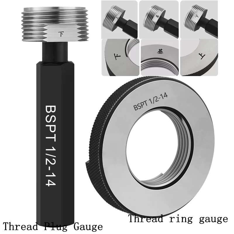 

BSPT taper pipe thread gauge Plug gauge/ring gauge Thread Gauges BSPT1/4 BSPT3/4 BSPT1" BSPT 2" Pitch Thread Test Tool