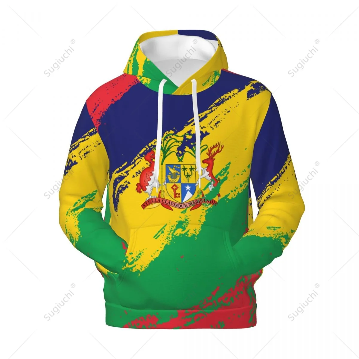 

Unisex Mauritius Flag Color Hoodie 3D Men Women Harajuku Sweatshirt Pullover Hoodies Polyester Casual