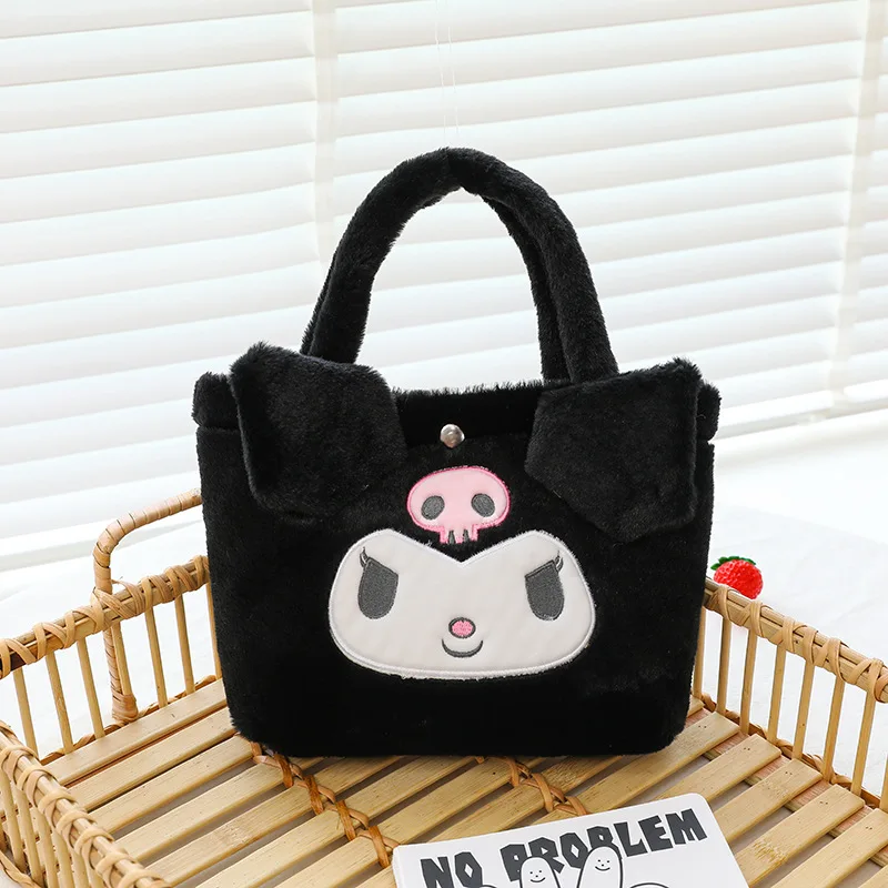 Sanrio Series Kawaii My Melody Kuromi Cinnamoroll Handbag High Quality Cute Cartoon Peripheral Women's Fashion Handbag Gifts