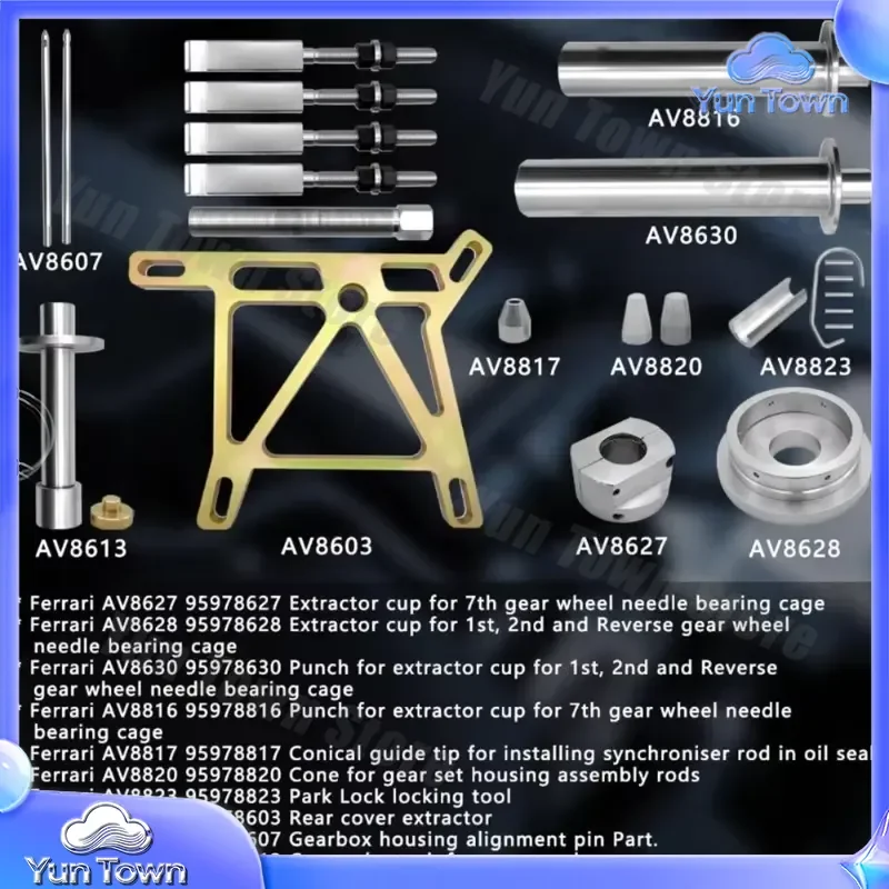 Gearbox Service Tool Set for F1 DCT 7DCL750 F430 California 458 488 812 599 Monza Dual Clutch Transmission Repair Tool Kit