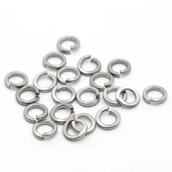 2-100PCS M1.6 M2 M2.5 M3 M3.5 M4 M5 M6 M8 M10 M12 M16 M24 GB93 A2 304 Stainless Steel Spring Split Lock Washer Elastic Gasket