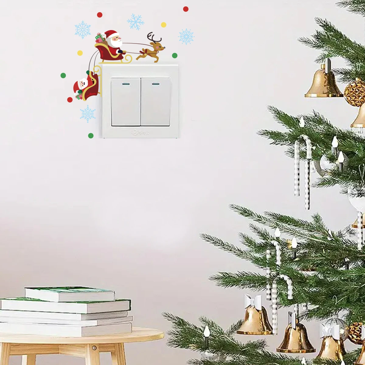 Christmas Switch Sticker Merry Christmas Decoration for Home 2025 Pendant Xmas Sticker Ornament Navidad Natal New Year Gift 2026