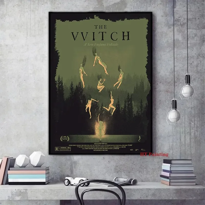 فيلم الرعب الكلاسيكي VVitch المشارك الساحرة فيلم Vintage حائط لوح رسم الفن صور الداخلية ديكور غرفة النوم المنزلية