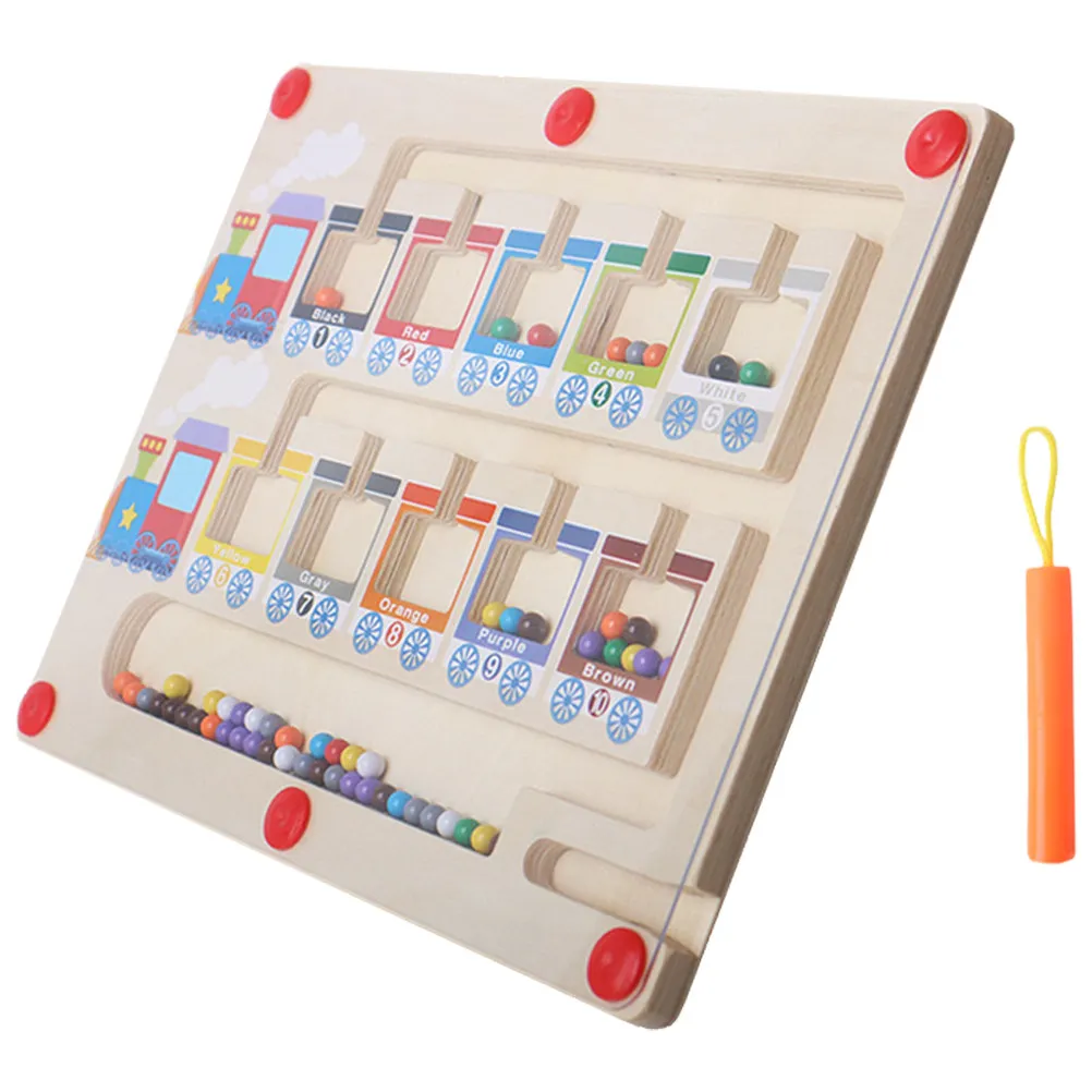 

Color Sorting Counting Board Wooden Magnetic Maze Educational Preschool Puzzle Fine Motor Skills Learning Colors Activity