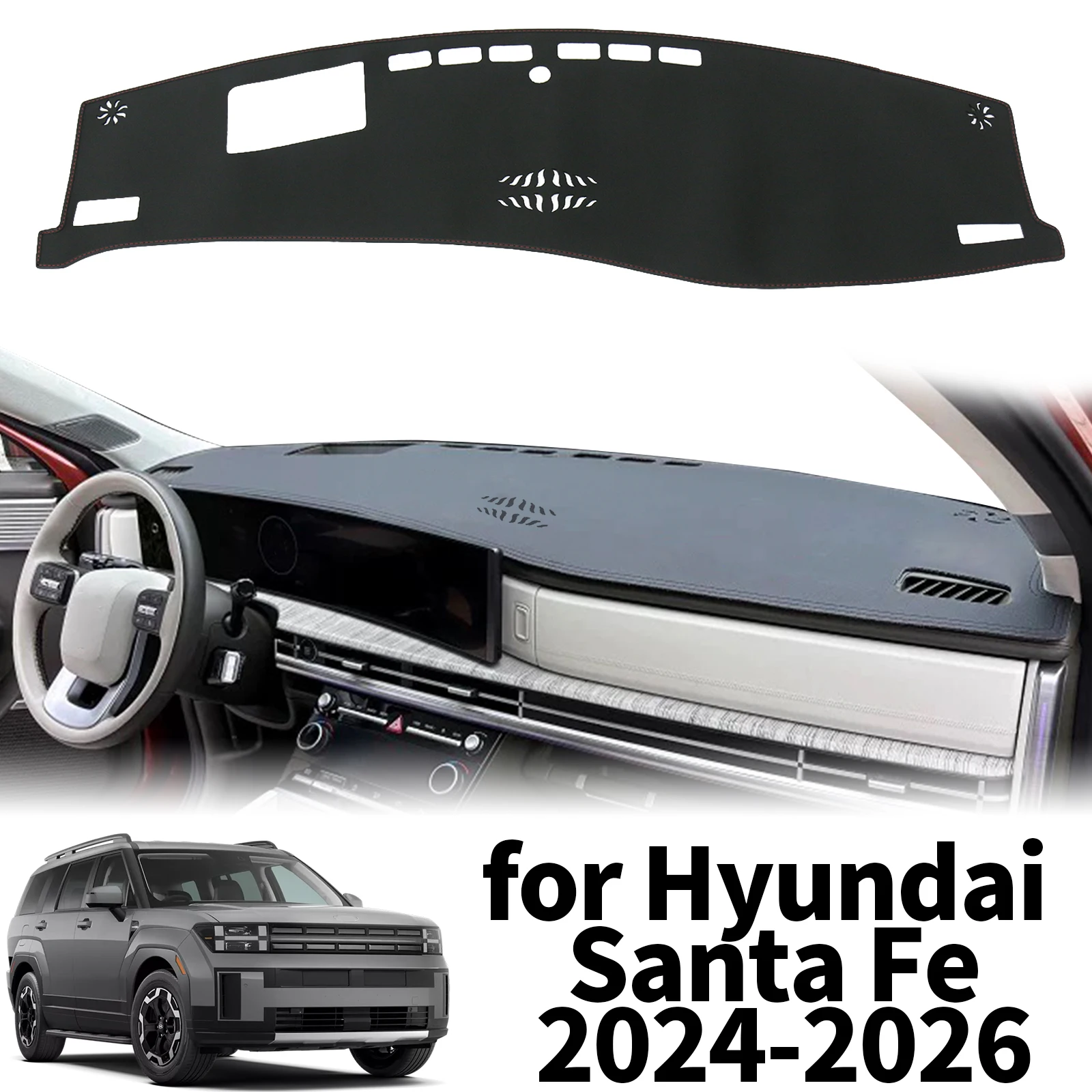 

fit for Hyundai Santa Fe Santafe 2024-2026 MX5 Car Dashmat Dashboard Cover Pad Protective Carpet DashMat Sunshade Accessories