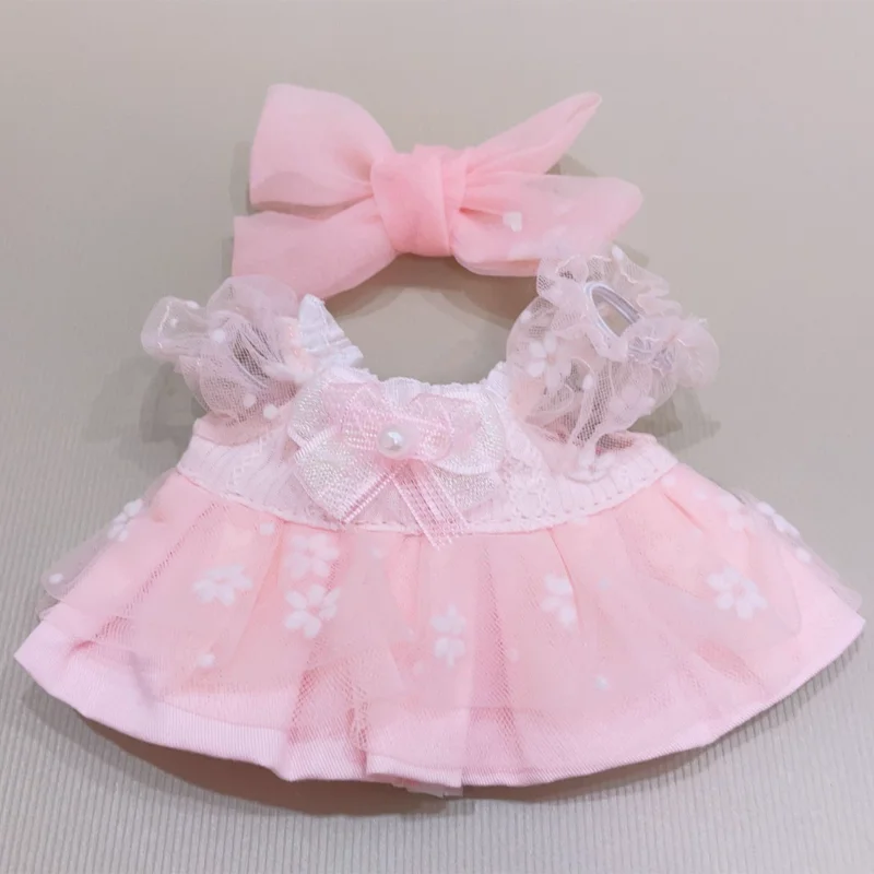 

Labubu Clothes Doll Clothes 17cm Doll Can Be Worn Pink Pink Cute Pengpeng Skirt Princess Dress Change Clothes