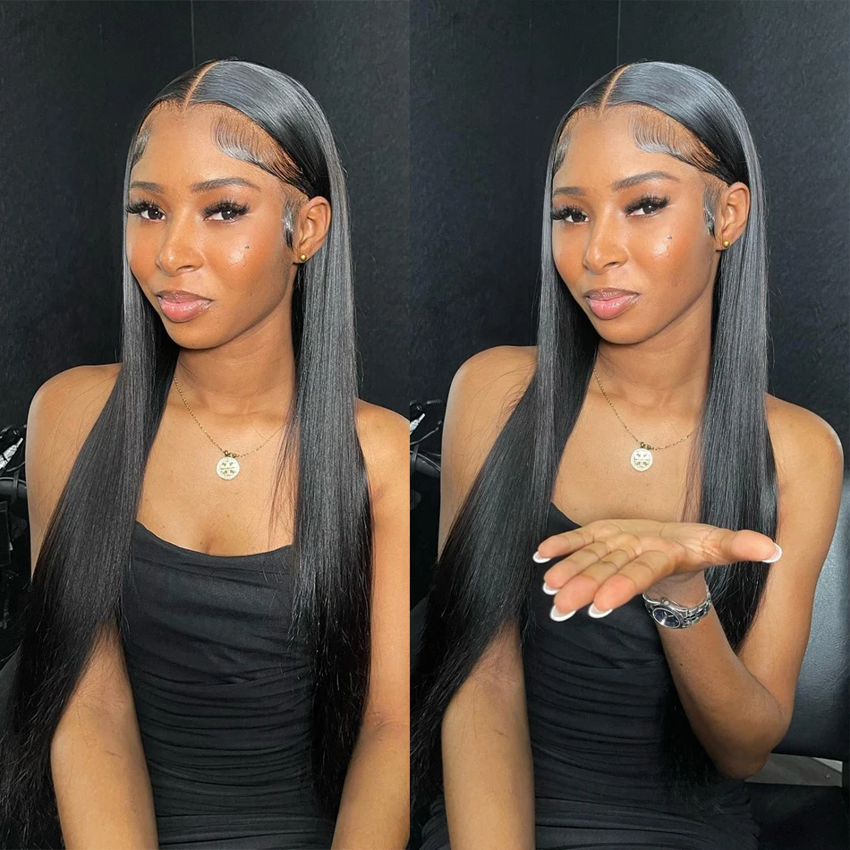 Brazilian Preplucked bone straight wigs 13x4 13x6 hd lace frontal human hair wig for women choice 30 40 inch lace front on sale