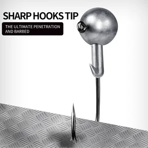 Sq-1g gancho com cabeça de gabarito, 2g, 2.5g, 5g, 7g, 10g, 12g, 14g, 20g, isca dura para pesca 8 principais vendas cabecote de pesca - №1