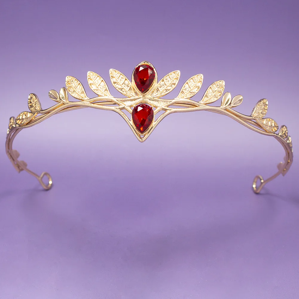 Mens Crown Leaves with Rhinestone Headwear