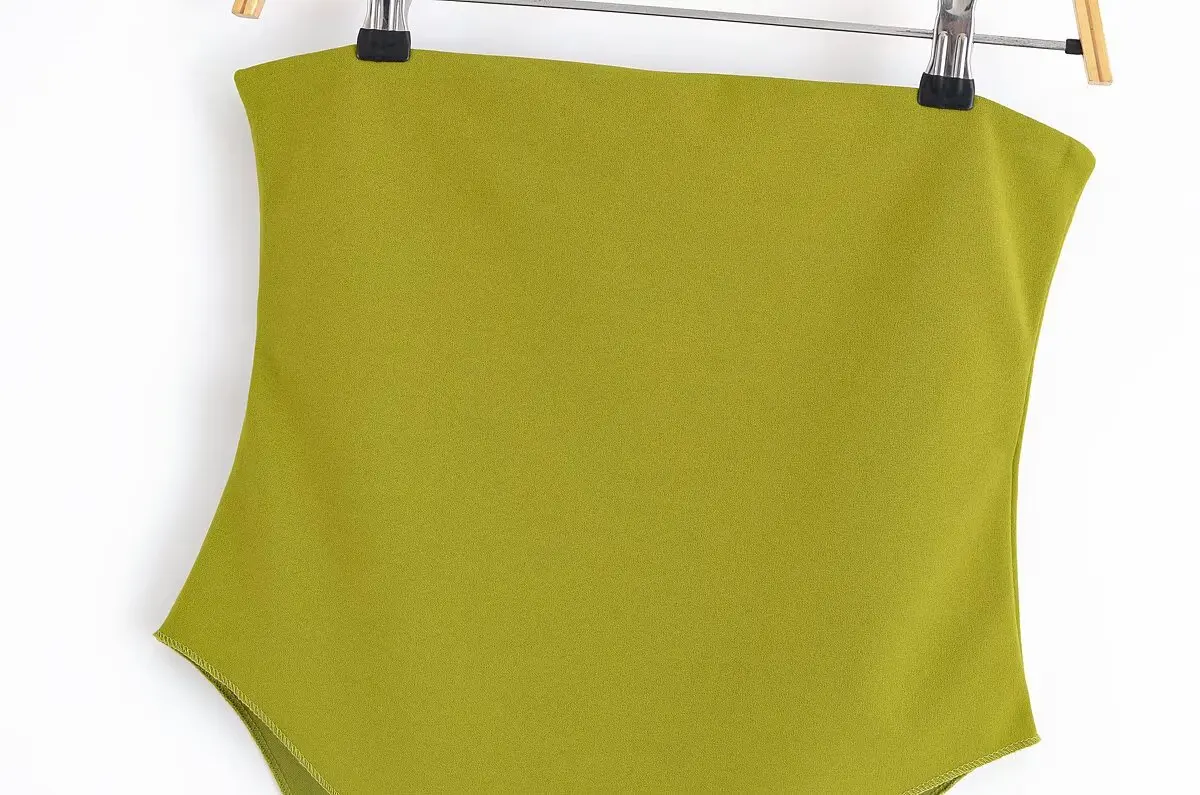 BSK&TRAF2025 Summer New Products Women's Clothing Solid Color Temperament Slim Elastic Wrap Chest Jumpsuit 5584/185 image 4