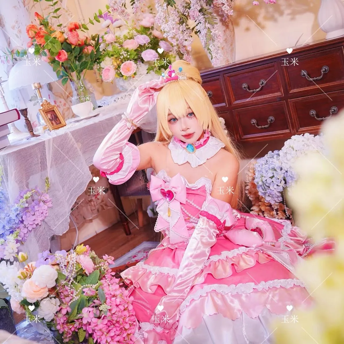 

Lovely Anime Aikatsu Stars Shiratori Hime Cosplay Costume Dress Uniform Halloween Outfit Carnival Performance Disguise Wear