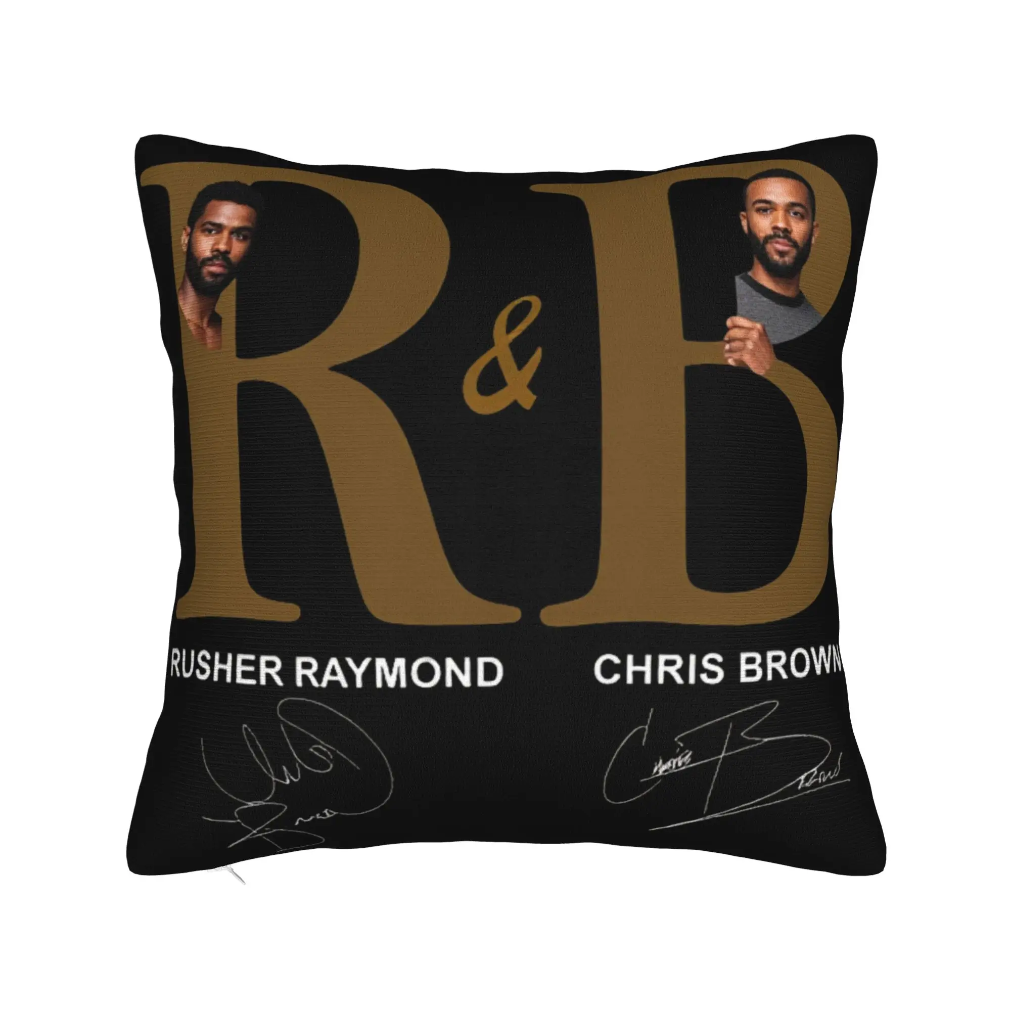 Pillow Case Chris Brown And Usher The Rb Tour Comfy  Raymond And Brown Pillow Cover For Living Room Chair Cute Funny Pillowcases