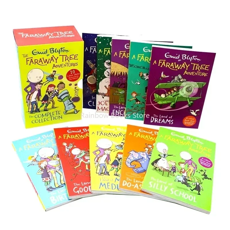 Eaccent Blyton A Faraway Tree Adventure pour enfants, roman d'histoire anglais pour enfants, éducation à la fiction, lecture, bande dessinée, image, nettoyage, 10