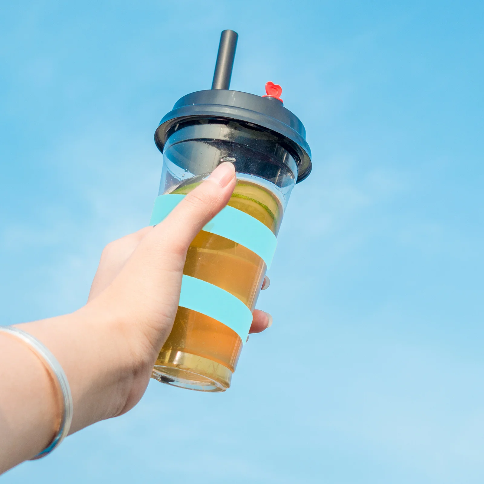 

Silicone Heat Transfer Cup Sleeve Sublimation Tumblers Mugs Elastic Professional Long Reusable Portable Bottle Supply Straw