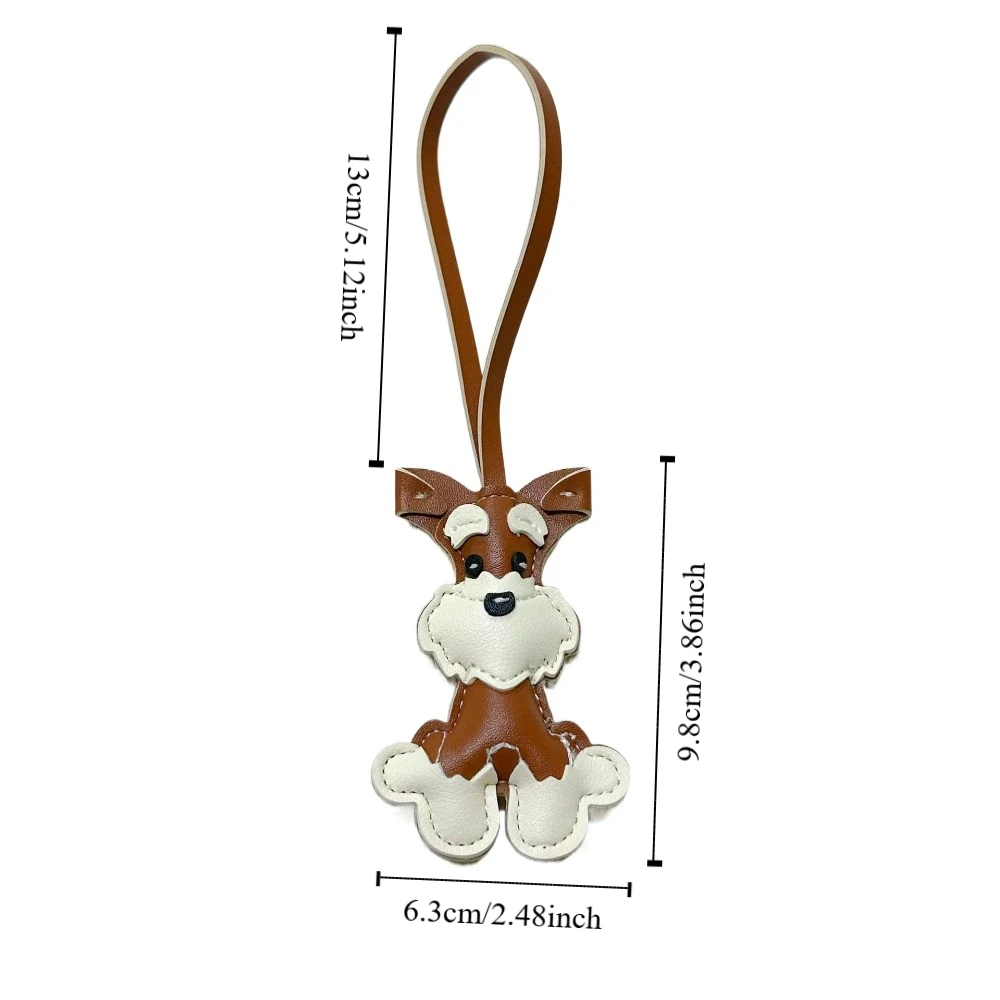 متعدد الألوان بولي Leather الجلود شناوزر المفاتيح الكلب الحيوان بولي Leather شماعات جلدية لطيف جرو سيارة كيرينغ حقيبة قلادة اكسسوارات السيارات