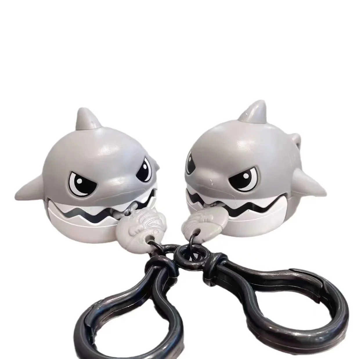 Creative Small Shark Bite Fish Game Climbing Rope Bag Pendant Keychain Decompression Novelty Funny Pet Toys