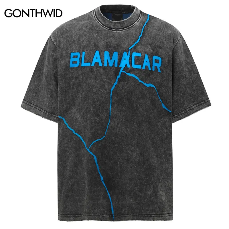 

Винтажная мужская футболка Y2K в стиле хип-хоп в стиле пэчворк, уличная футболка Y2K Harajuku, летняя мешковатая футболка с короткими рукавами в стиле панк, готика