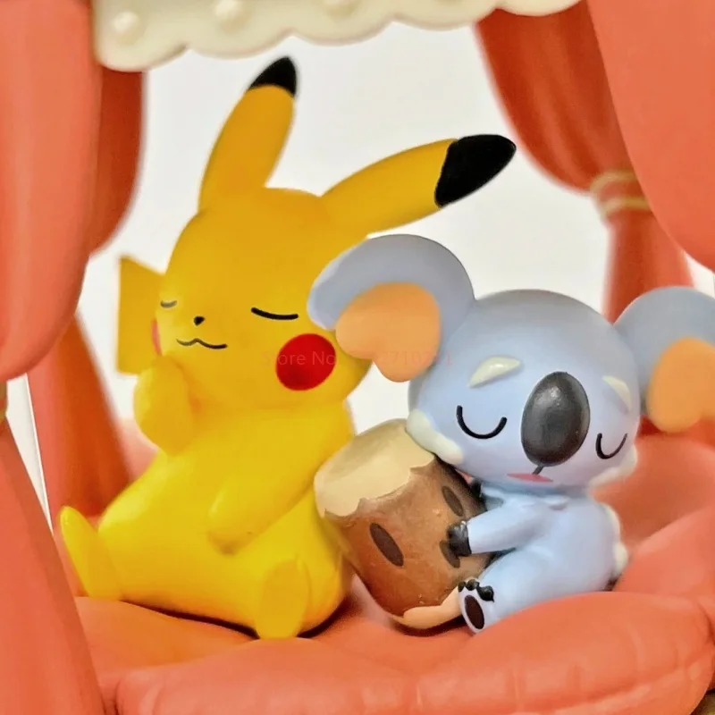 Echte Re-Ment Pokemon Nighty Night Collection Blind Box Pikachu Kawaii Speelgoed Cadeau Collectible Model Ornamenten Kerstcadeau