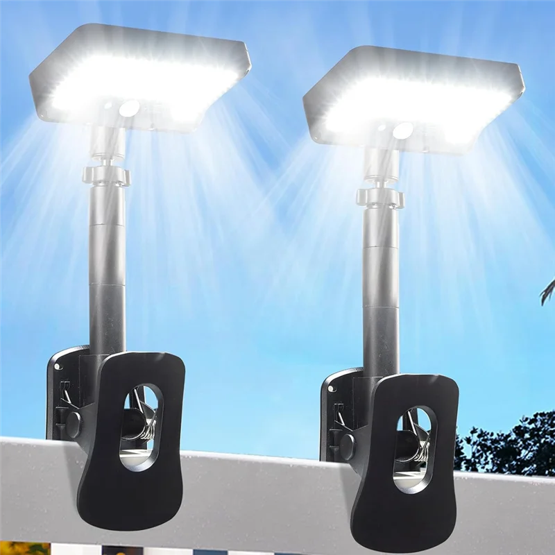 

ABPR-2Pcs Solar Fence Lights With Motion Sensor For Chain Link Fence,Deck, Gutter,Camping 92 Leds 600LM Solar Fence Lights