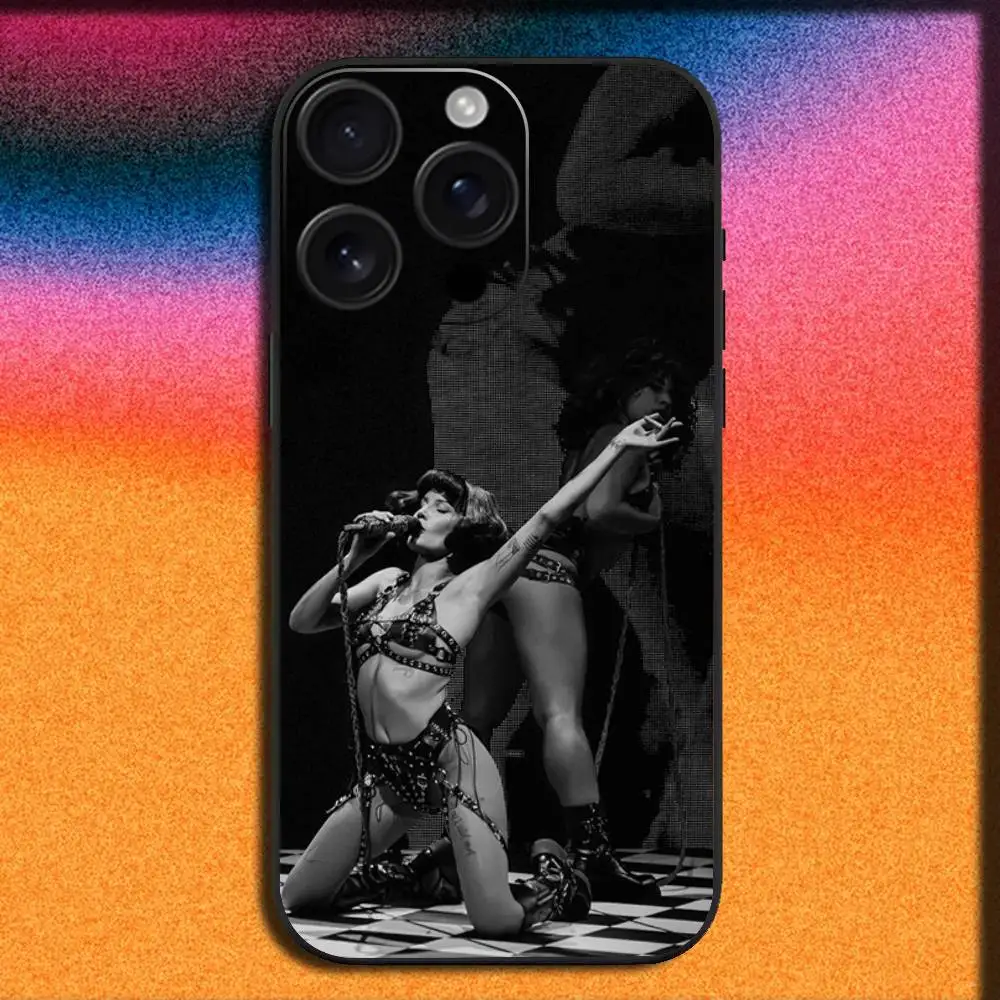 حافظة هاتف S-Singer H-Halsey لهاتف iPhone 17,16,15,14,13,12,11,Pro,Max,Plus,E,SE4,Air,غطاء أسود صغير