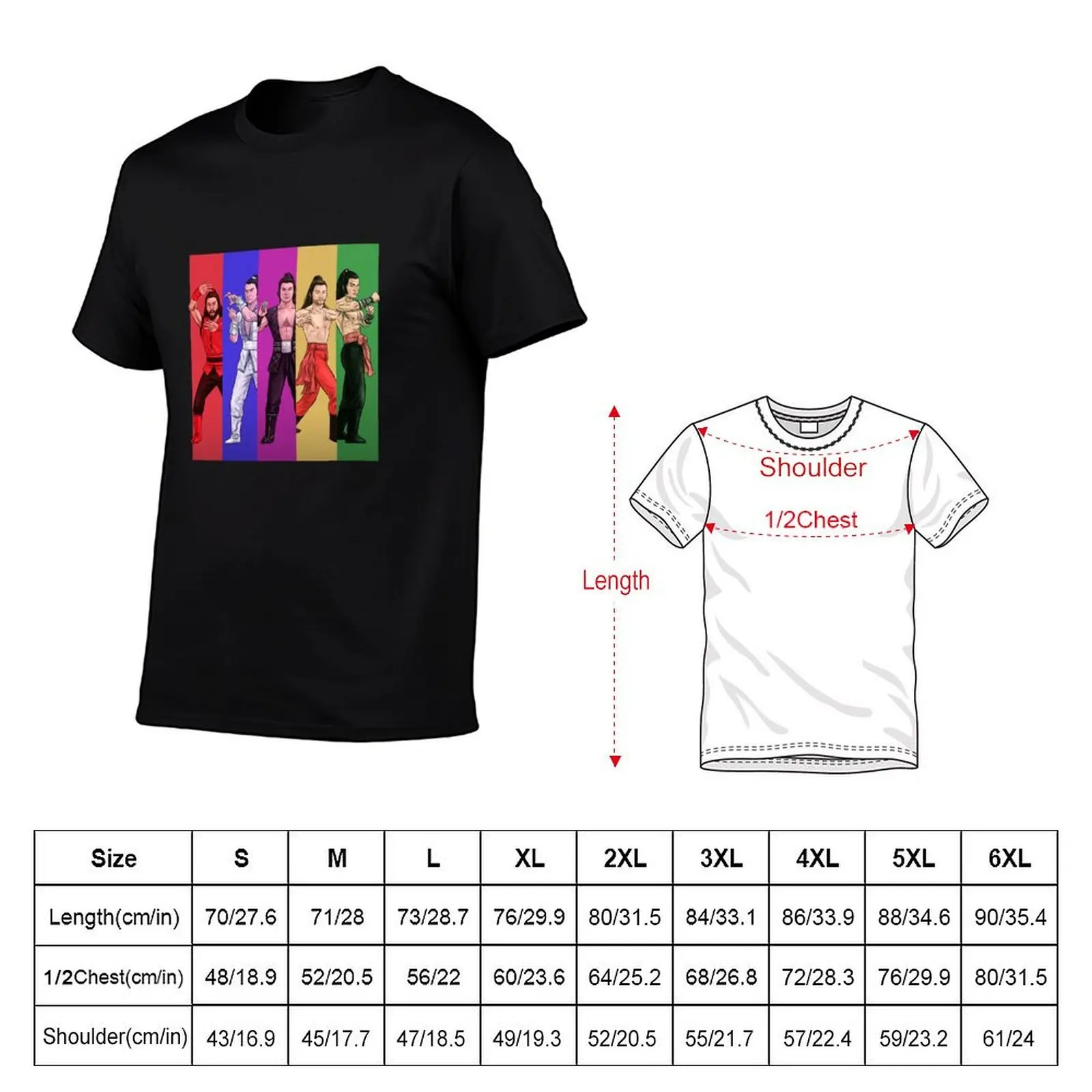 5 Deadly Venoms Color Collage T-Shirt Running Performance Short Sleeve Tee