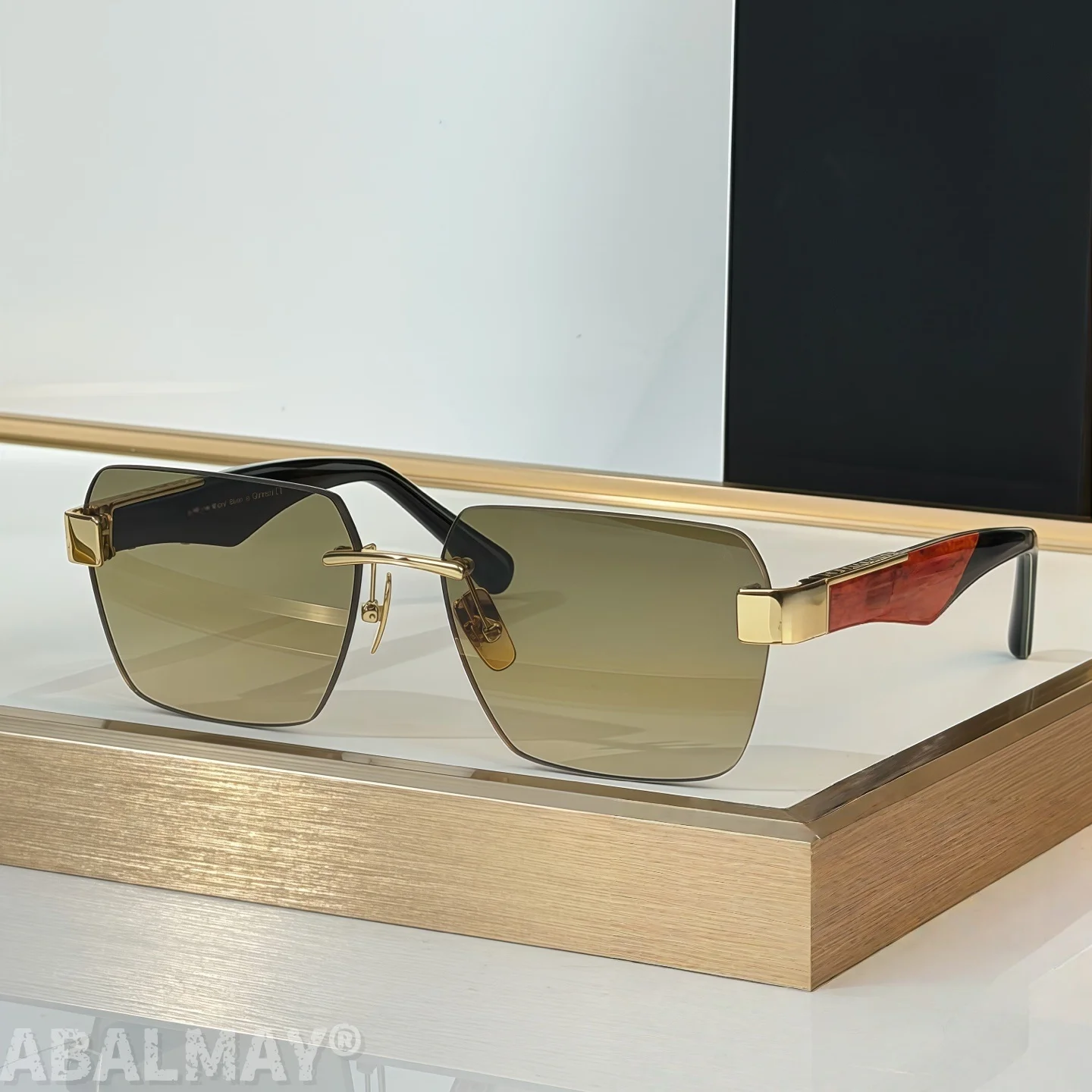 

MAY THE MAGIC I Top Quality Mens Sunglasses for Women Classic Punk Luxury Acetate Titanium UV400 Designer Sunglasses with box