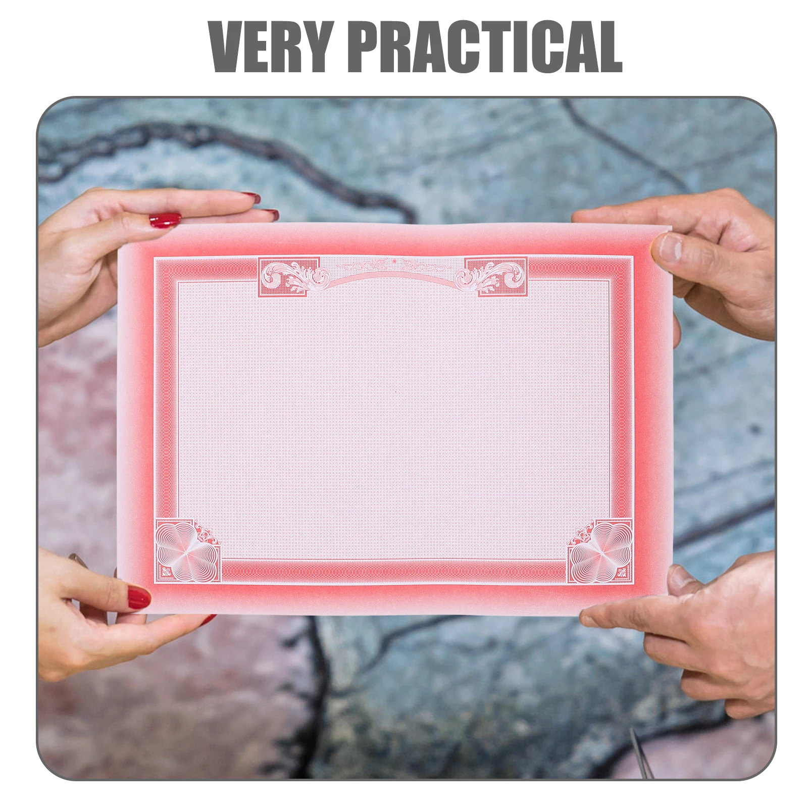

10 Sheets Red White Certificate Inner Paper Blank Diploma Graduation Award Honor Printable Paper Smooth Floral