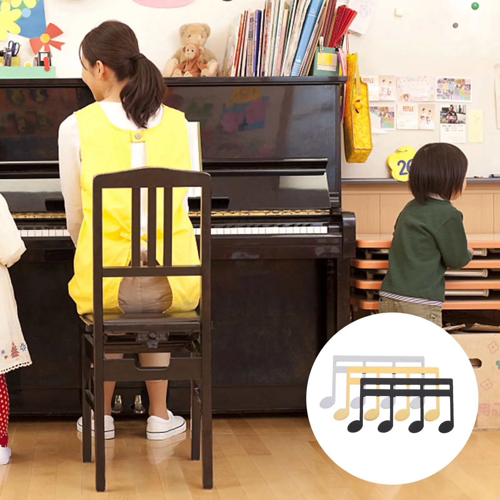 

3 Pcs Page Clips Piano Note Clamp Metal Bookmark Iron Holder Musical Shape Paper
