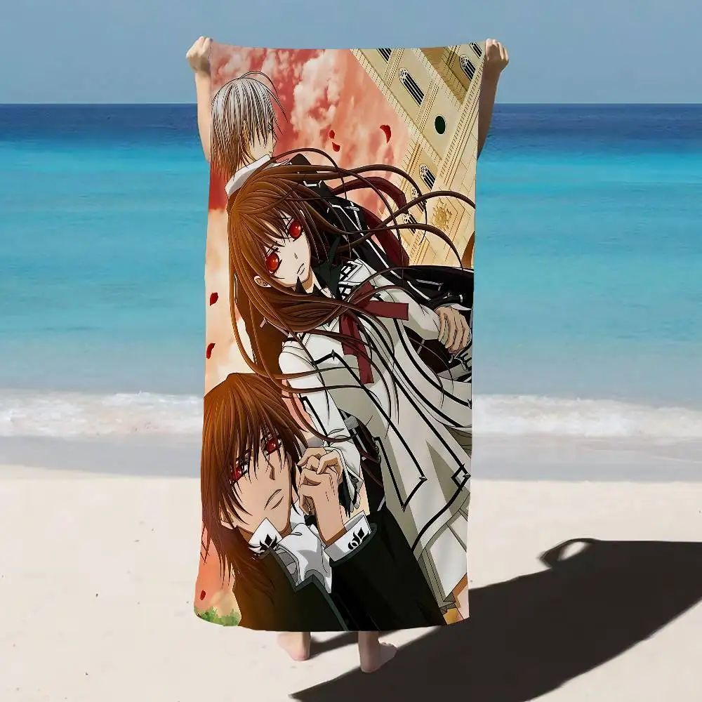 Vampire Knight Anime Microfiber Blanket Quick Drying Beach Towels Oversized Printing Super Absorbent Pool Towel Blanket