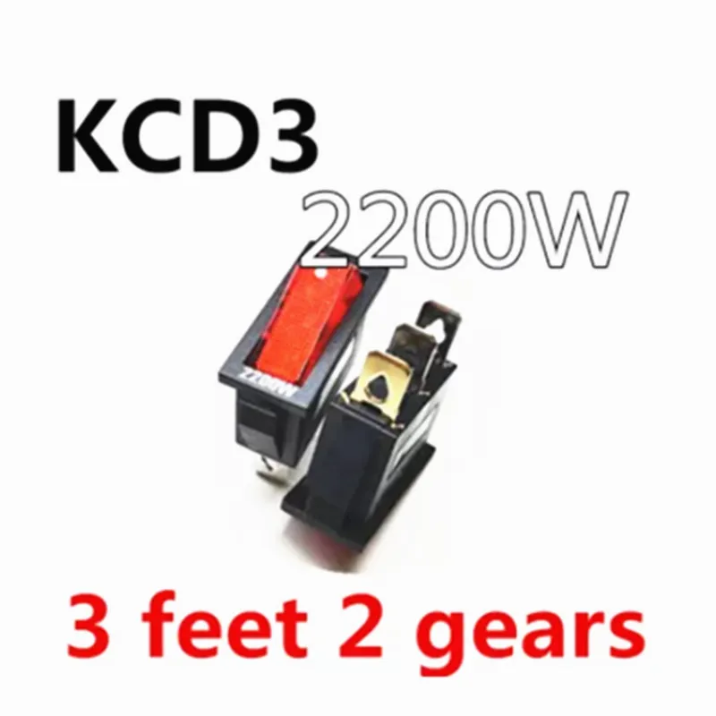 1pcs KCD3 Rocker Switch ON-OFF ON-OFF-ON 2 Position 3Pins Electrical equipment With Light Power Switchs 6A/250V AC 10A/125V AC