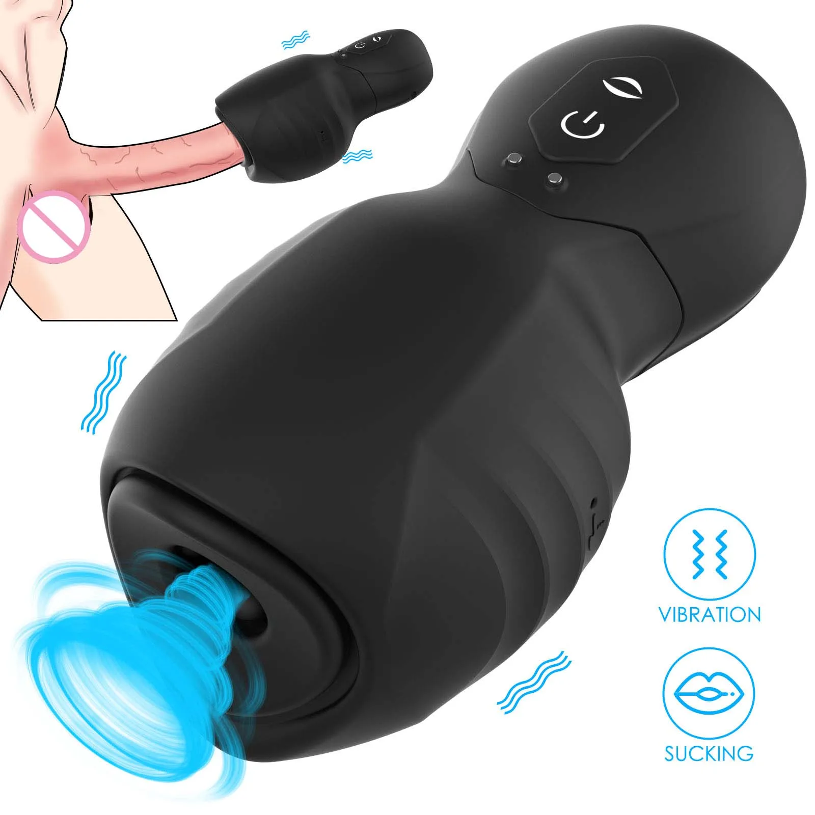 Dingfoo Automatische Zuigende Mannelijke Machine Orale Vaginale Penis Vibrator Seksspeeltje Mannen Masturbatie Cup Panis Vergroting Producten