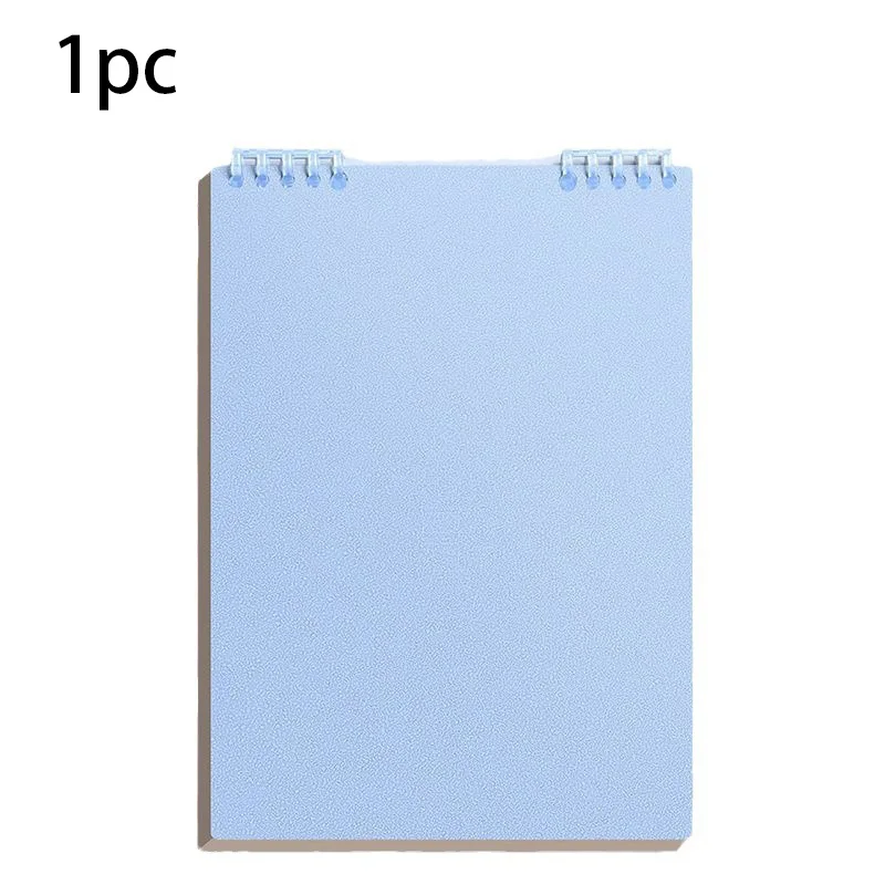 สมุดบันทึกสีน้ำเงิน แบบเข้าเล่มด้วยลวดโลหะ พร้อมกระดาษเขียนลื่น สำหรับจดบันทึกในโรงเรียน มหาวิทยาลัย และสำนักงาน เติมกระดาษได้ ทนทาน