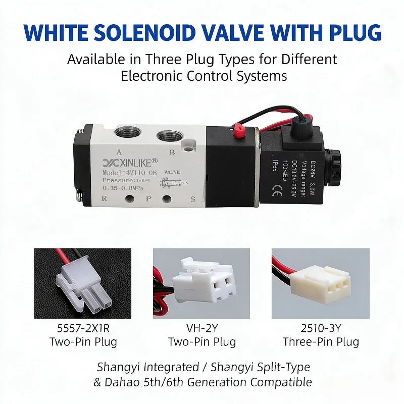 HENVOR 4V110-06 Solenoid Valve for Computer Pattern Sewing Machine Pneumatic Components