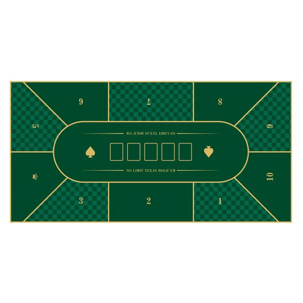 

Anti Slip Texas Hold'em Poker Mat Rubber Casino 10 Players Table Poker Tablecloth Thick Poker Mats for Party Board Game