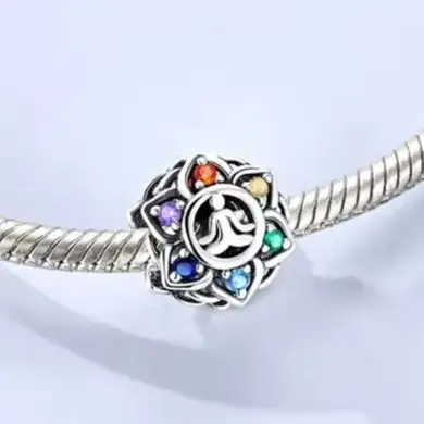 925 Sterling Silver Bead Fit Original Bracelet Making For Women Lotus Yoga 925 Silver Charm Jewelry