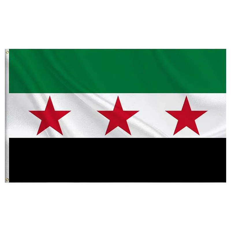 Syria Flag 90x150cm, Syria Free People's Flag Hanging, High Quality 100% Polyester With Brass Grommets, Double Stitched