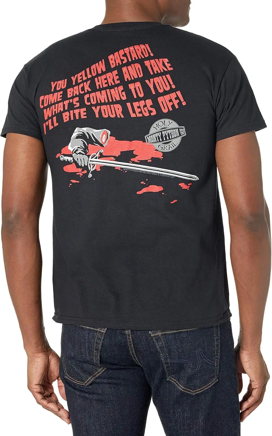 Liquid Blue mens Monty Python Flesh Wound T-shirt