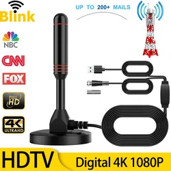 Home Portable Digital TV Antenna VHF/UHF Amplifier 4K Free HD Channels Indoor DVBT ATSC Booster High-Range Satellite TV Receiver